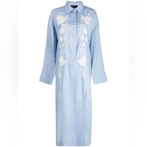 Cynthia Rowley Floral Embroidered Shirt Dress Size S in perfect condition